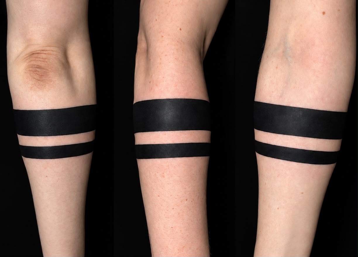 Black work tattoos